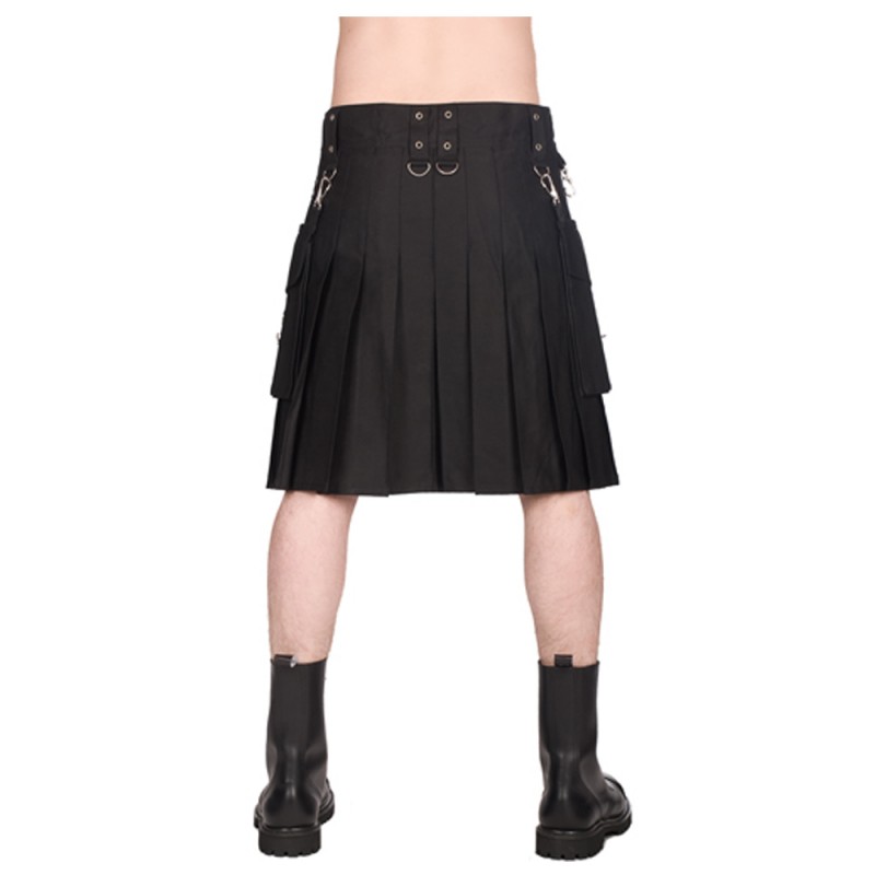 Men Gothic Punk Rock Kilt For Men Union Pistal Cotton 